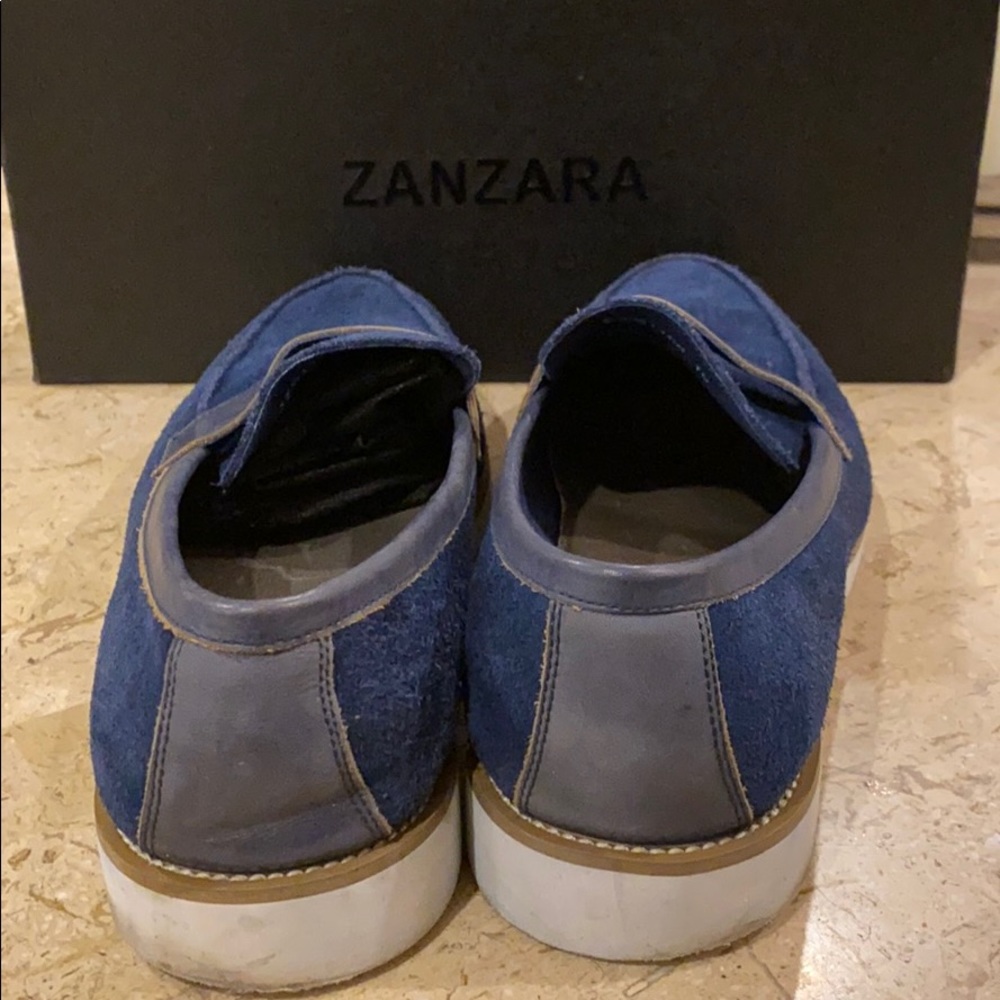 Zanzara Navy Blue Suade Men’s Loafer - Picture 4 of 11